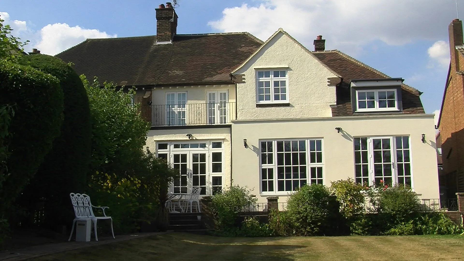 Rear of the Hill Crescent house showing the extension and rear dormer